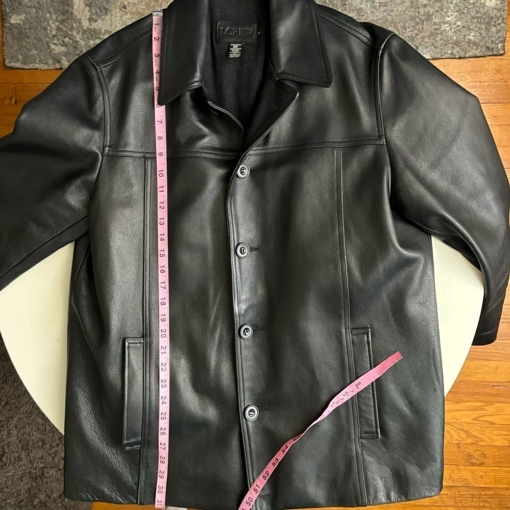 J. Crew Vintage Men’s Heavyweight Leather Jacket Black Size Medium